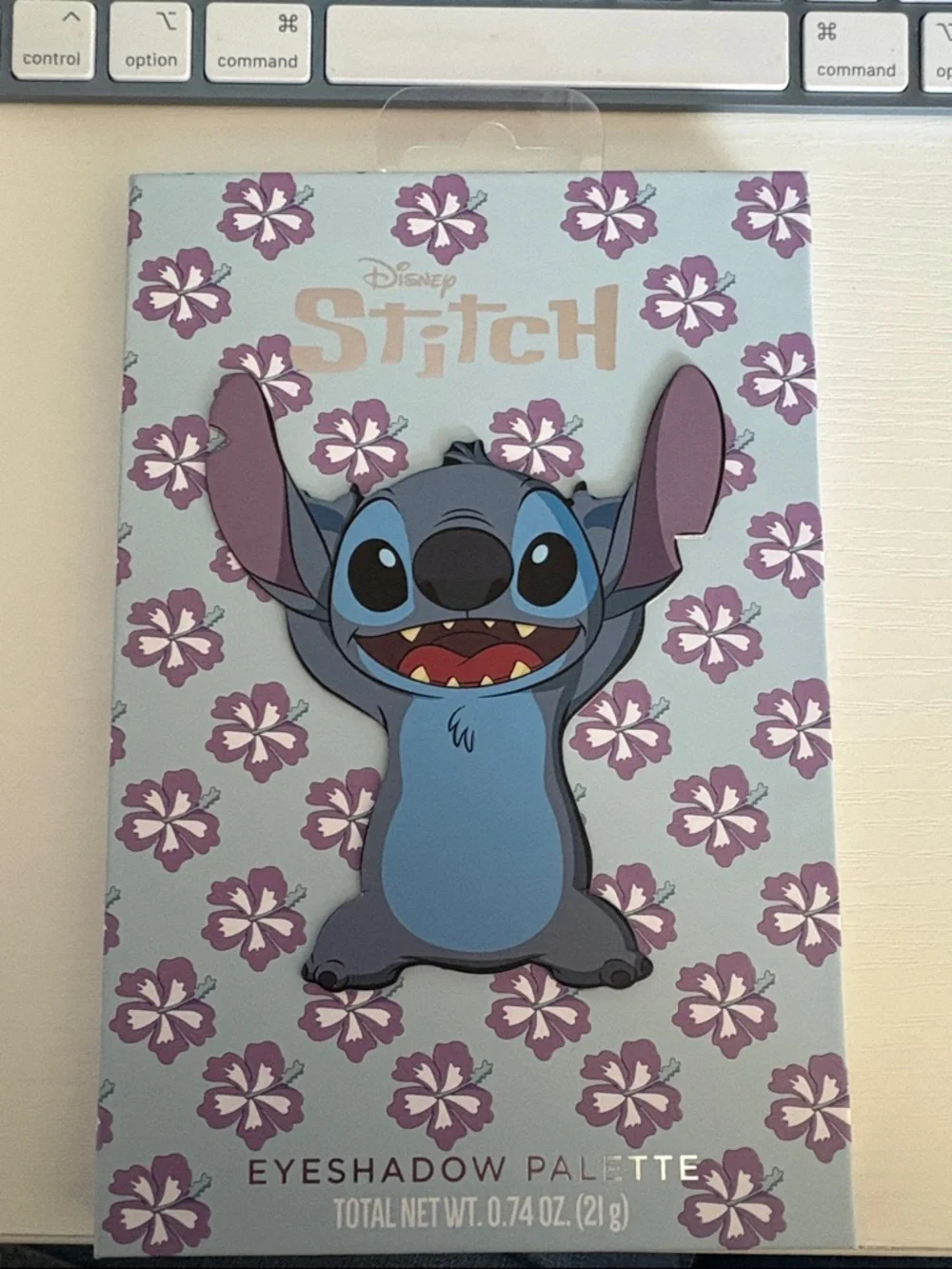 Disney Stitch Eyeshadow Palette - Blue & Purple Floral Design New